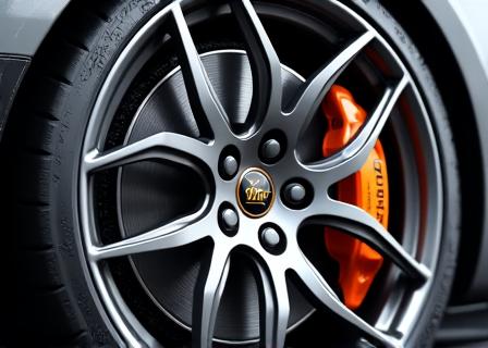 깨끗하게 디테일링된 스포츠카의 알로이 휠