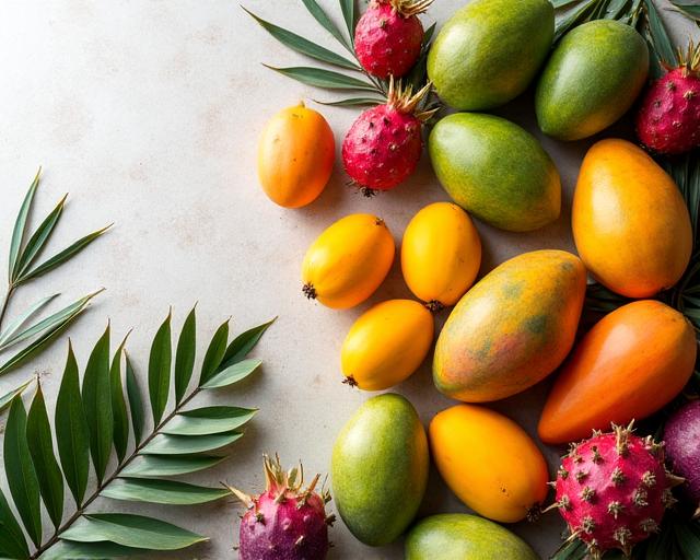 망고, 파파야, 용과 등 다양한 열대 과일